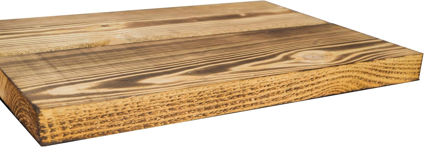 Abstelltisch mit Flaschenablage, Weiss mit Geflammten Planken