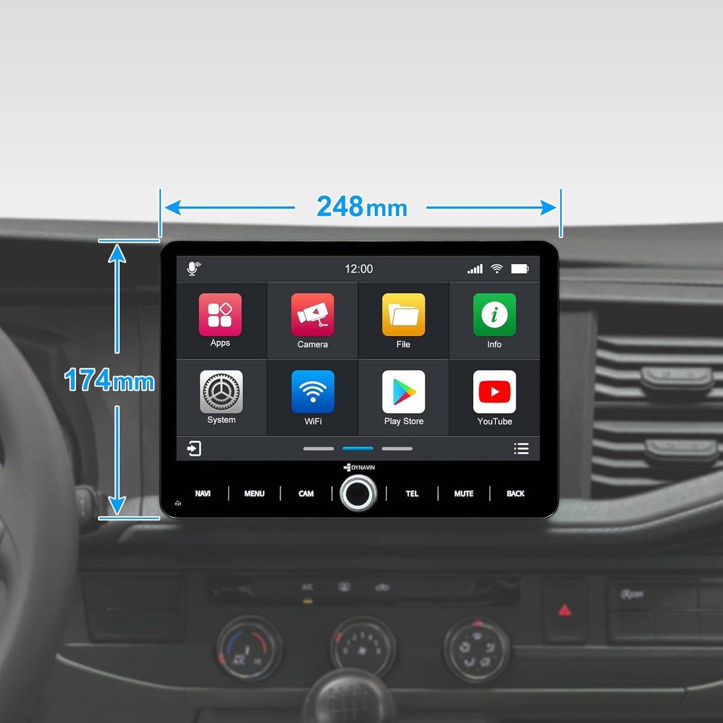 Android Autoradio Navi mit 10,1" Display und DAB+