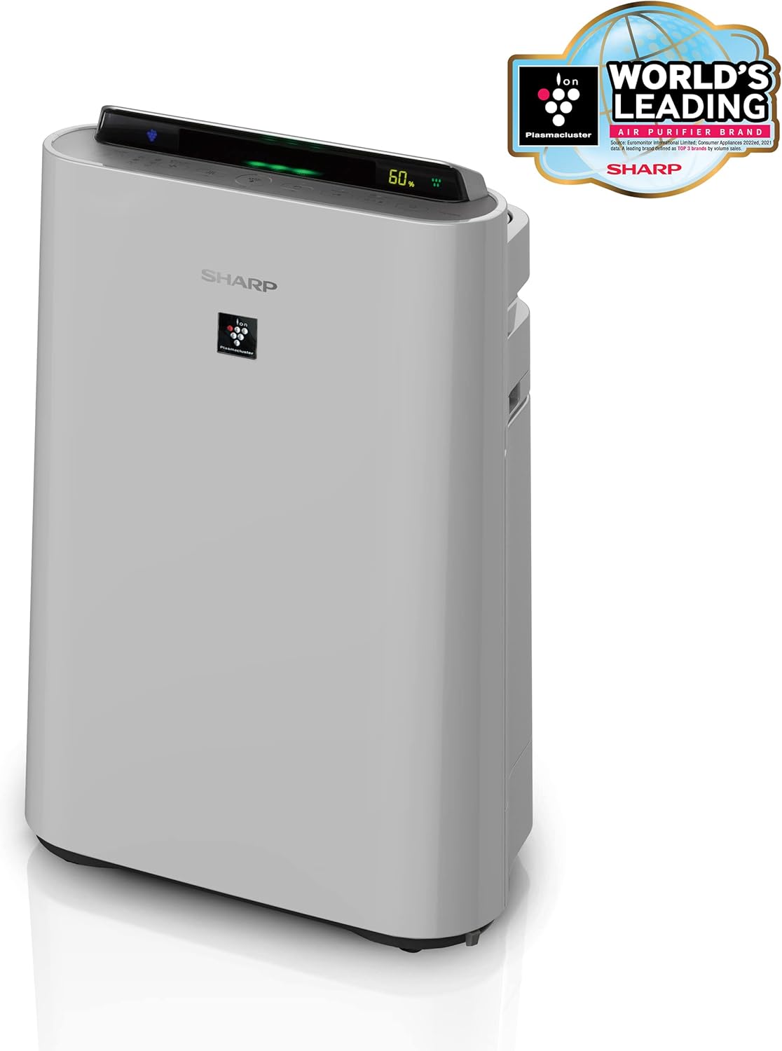 Luftreiniger UA-HD60E-L mit Befeuchtungsfunktion (bis 48 m²), Luftreiniger mit Befeuchtung HD Hellgrau bis 48 qm