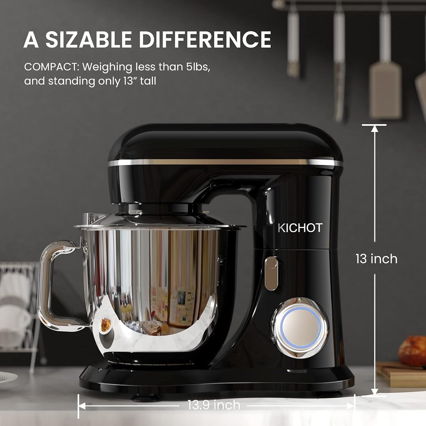 Küchenmaschine mit 10-Gang-Mixer, Black