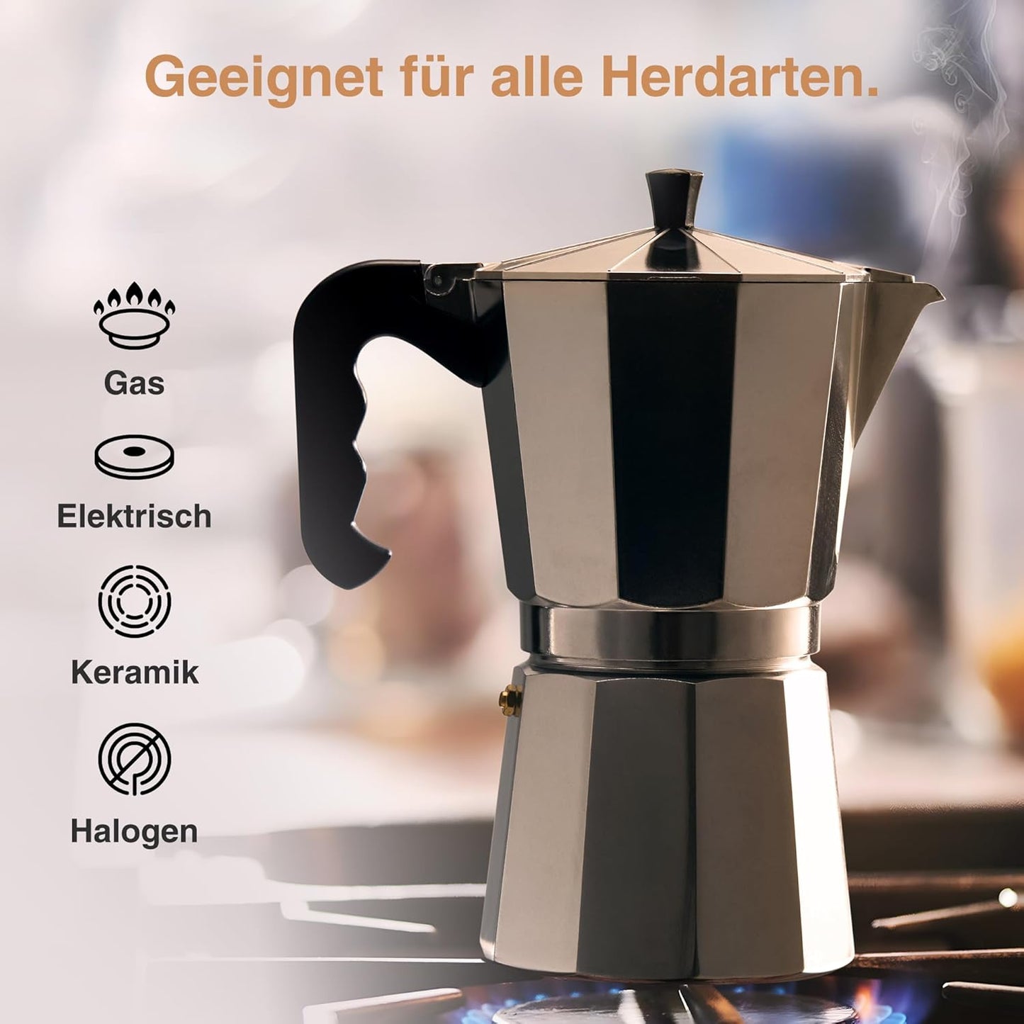 Espressokocher, 600ml / 12 Tassen