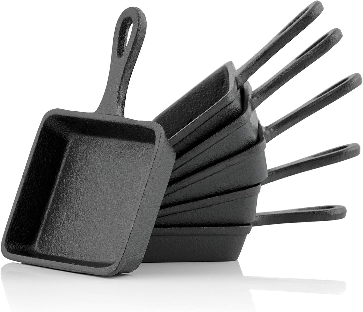 Eingebrannte Raclette Pfännchen-Set (6 Stück)