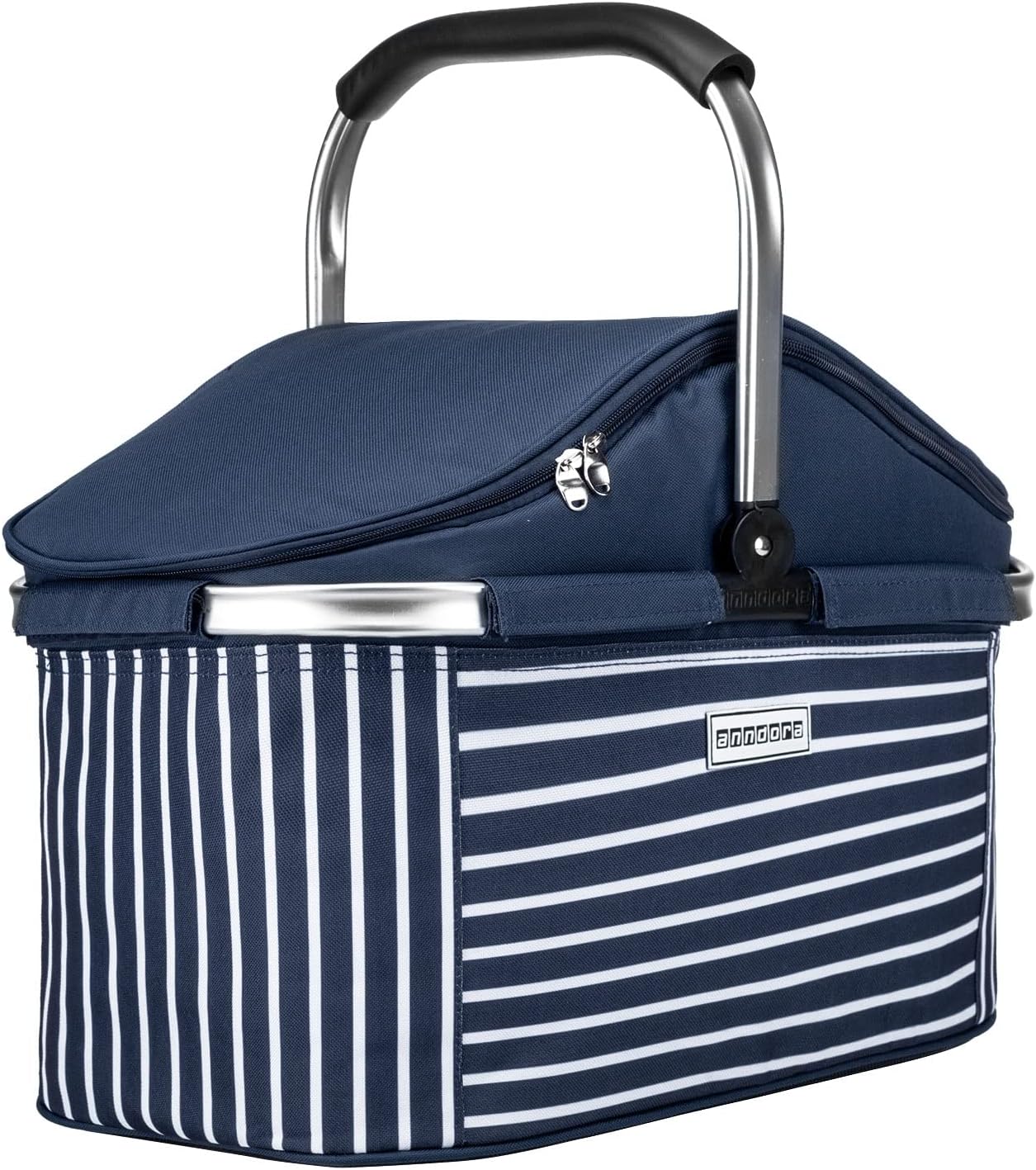 Isolierender Einkaufskorb, Iso: Navy Gestreift
