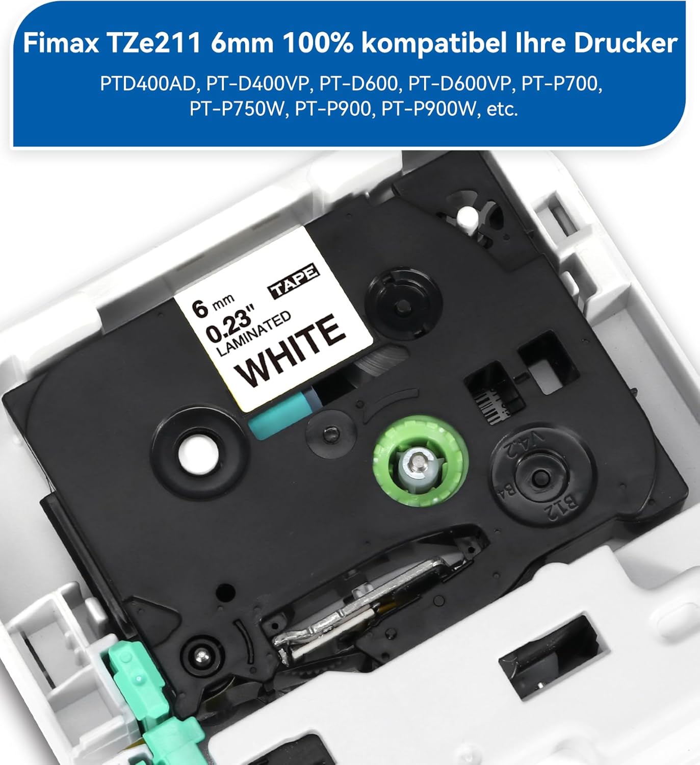 Ersatz-Etikettenband für Brother P-touch, TZ-211 (Packung mit 5)|6mm