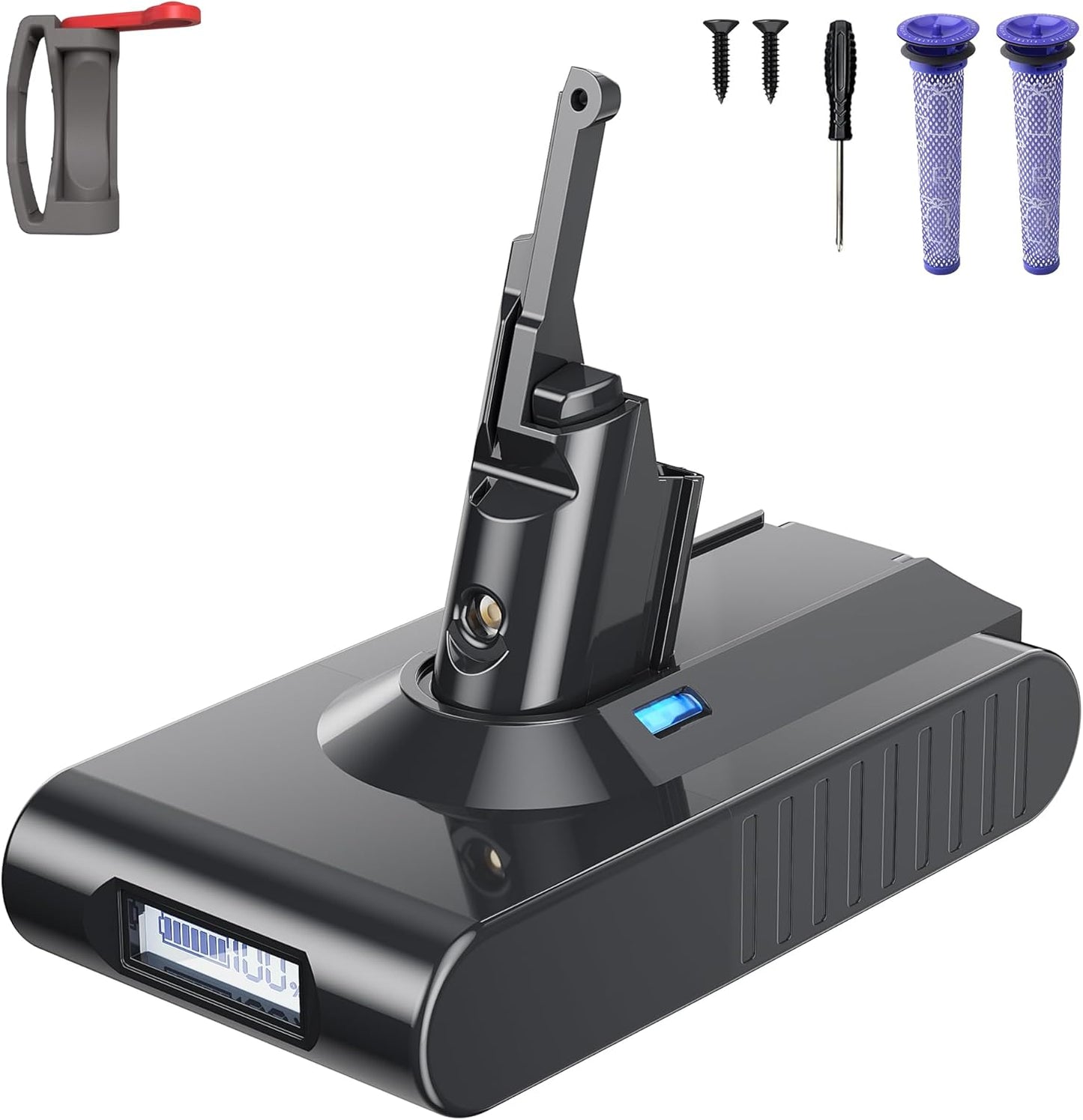 Ersatzakku für Dyson V8 mit Zubehör-Set, V8-6.0Ah-1