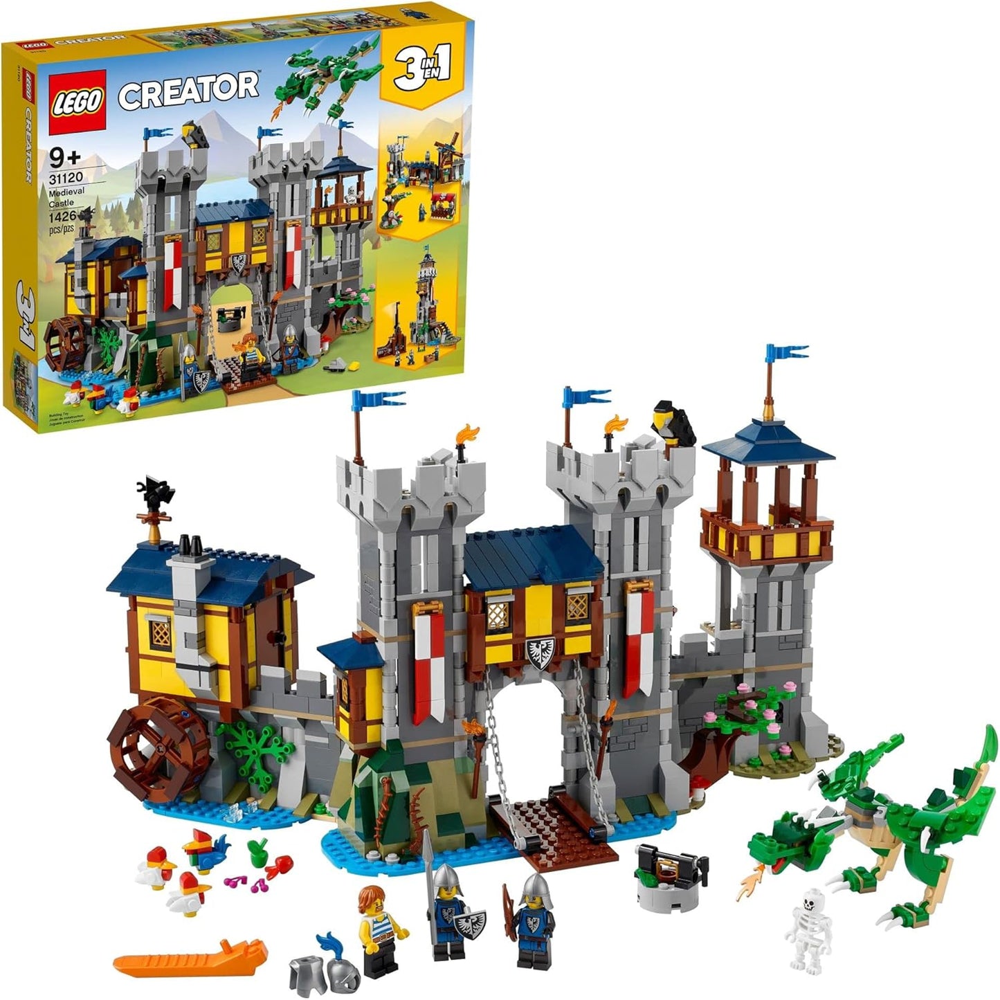 Creator 3-in-1: Mittelalterliches Schloss (31120), Schloss Spielzeug Standardverpackung