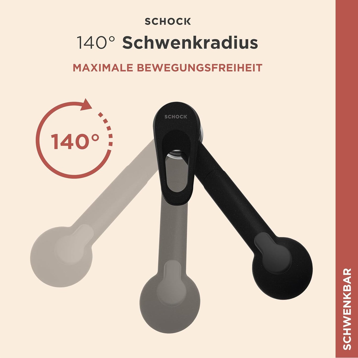 Küchenarmatur Cosmo mit Schlauchbrause, Schlauchbrause Nero