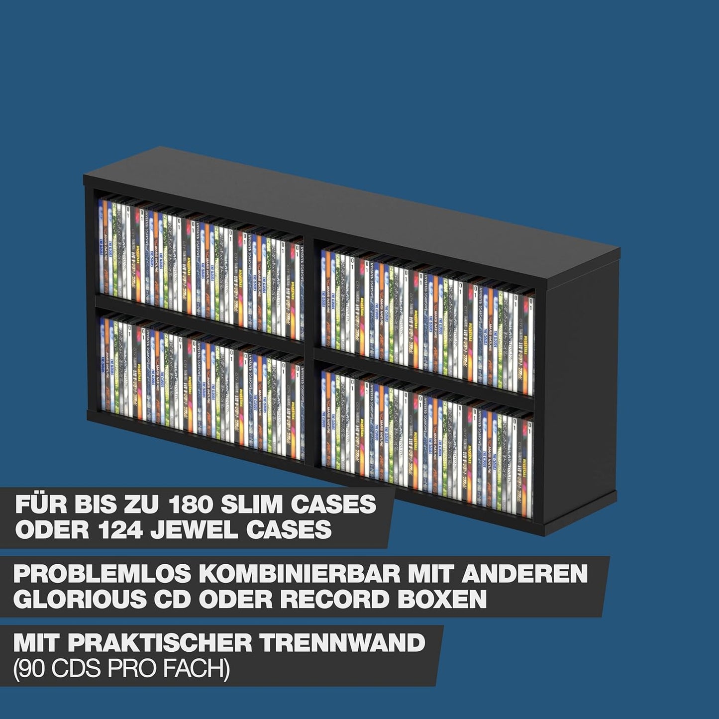 CD-Aufbewahrungsbox für 180 CDs