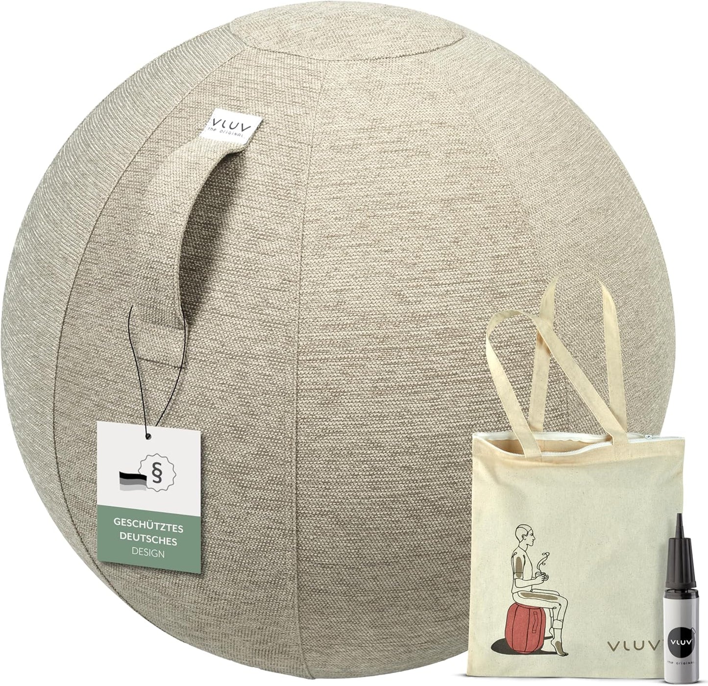 Ergonomischer Sitzball Stov, 70cm - 75cm GRAU