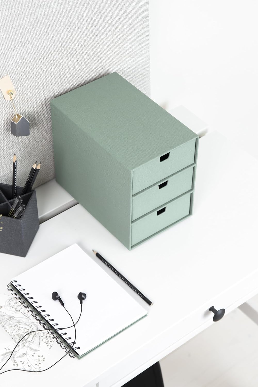 Schubladenbox Ingrid, Mintgrün Medium