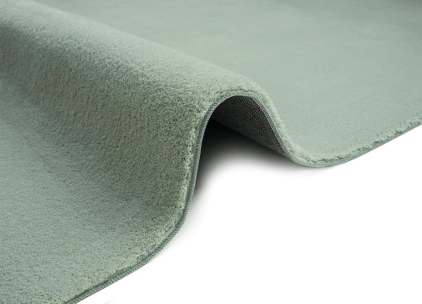 Relax Badezimmerteppich, rutschfest, flauschig und waschbar, 120 cm Rund Grün