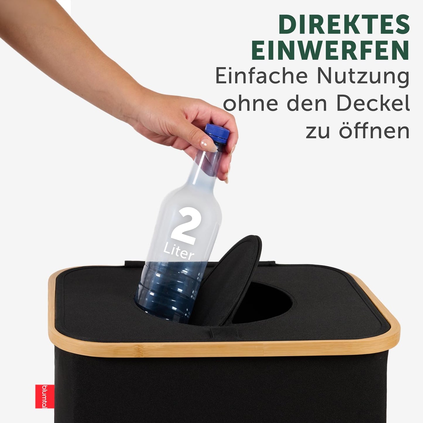 Pfandflaschen Organizer mit Tasche, Schwarz Pfandflaschensammler - 100L