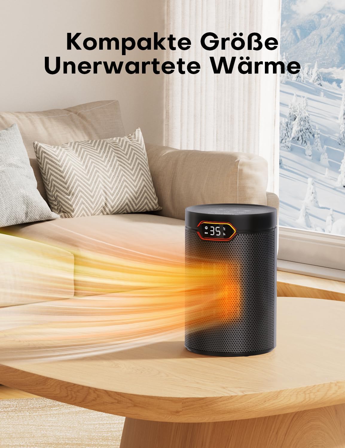 PTC-Heizlüfter mit ECO Modus