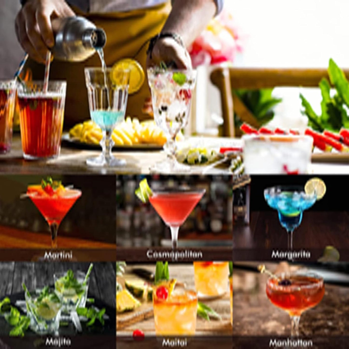 12-teiliges Cocktailshaker-Set, 550 ml