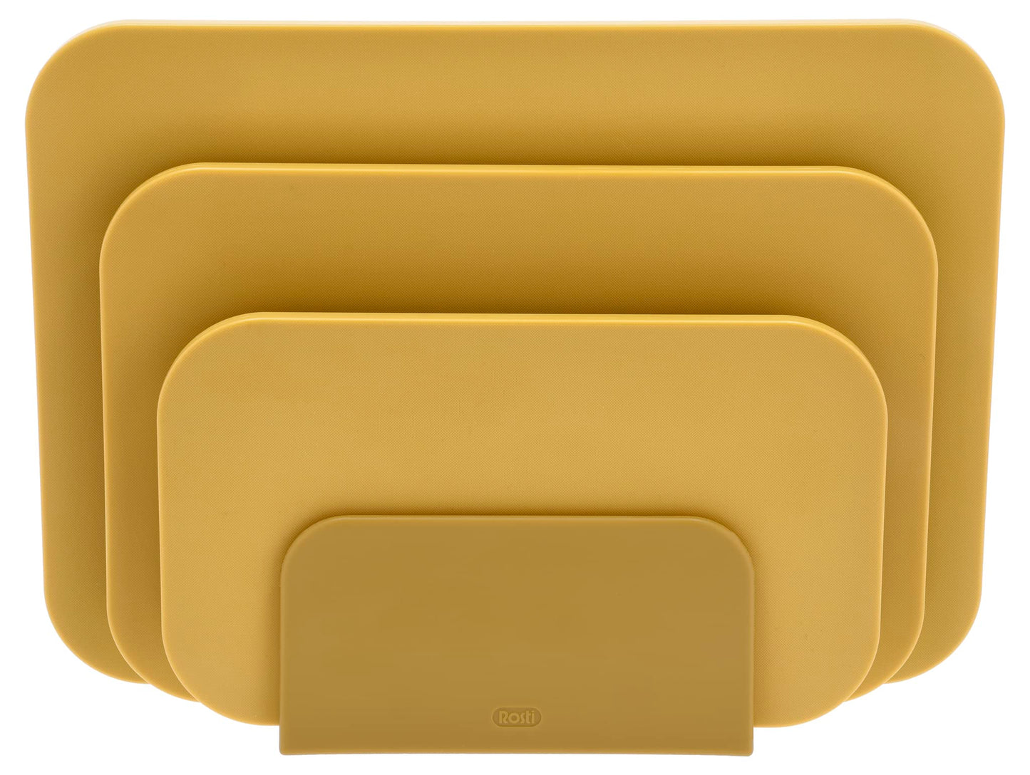 Choptima Schneidebrett-Set mit Halter (3-teilig), 35,5 x 7 x 26,5 cm Curry