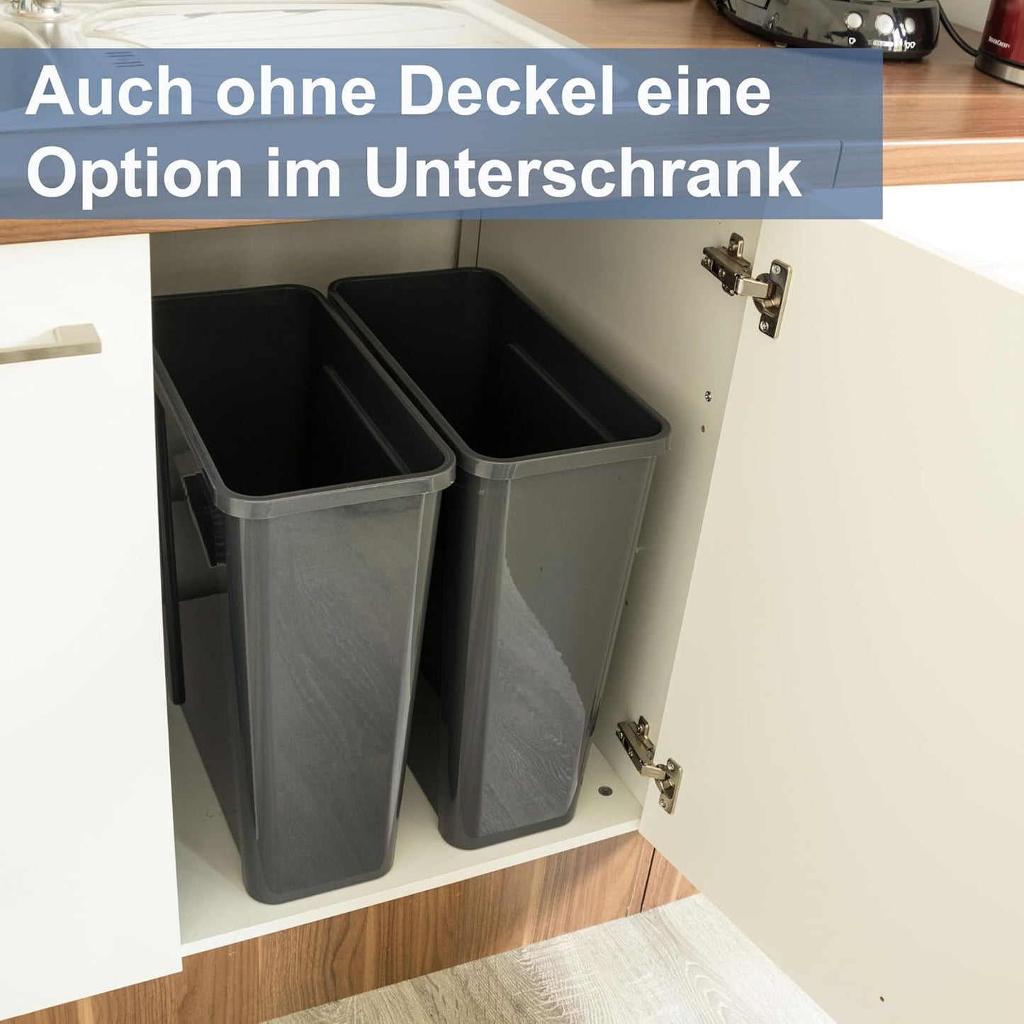 Mülltonne mit Deckel, Gelb 25 Liter