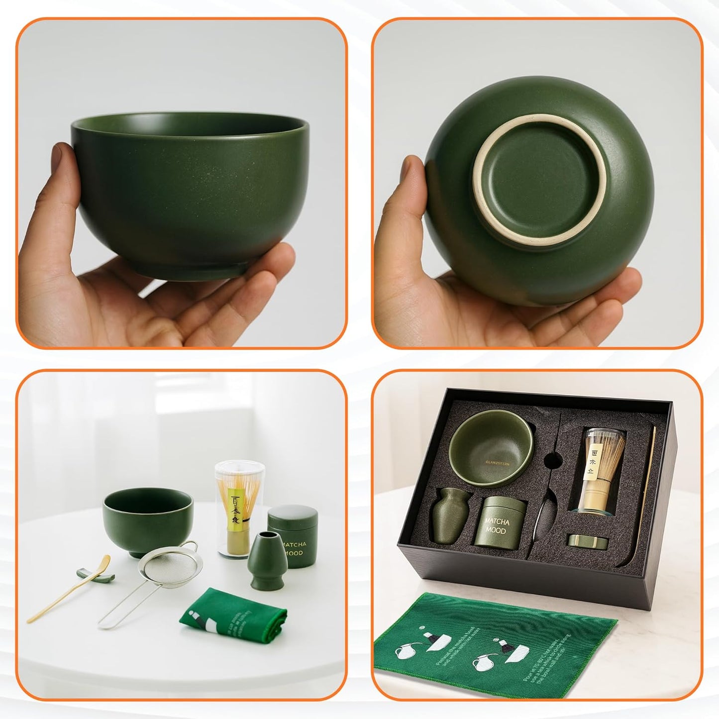 8-teiliges Matcha-Tee-Set