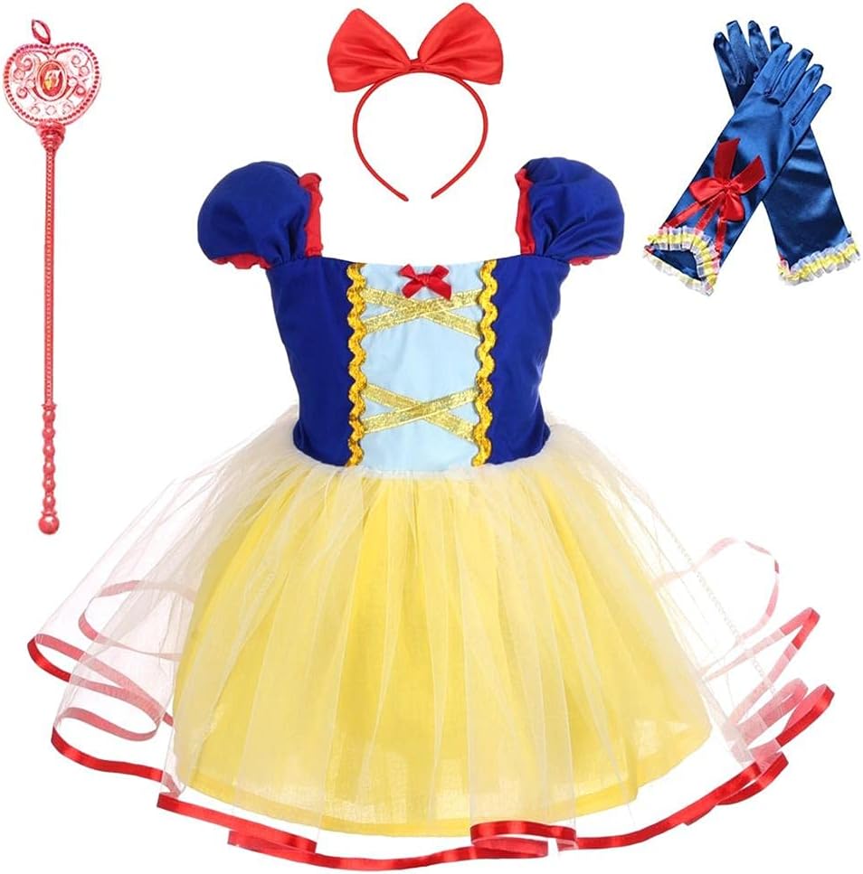 Prinzessinnen-Kleid Schneewittchen, Tüll - Schneewittchen (mit Zubehör) 3-6 Monate
