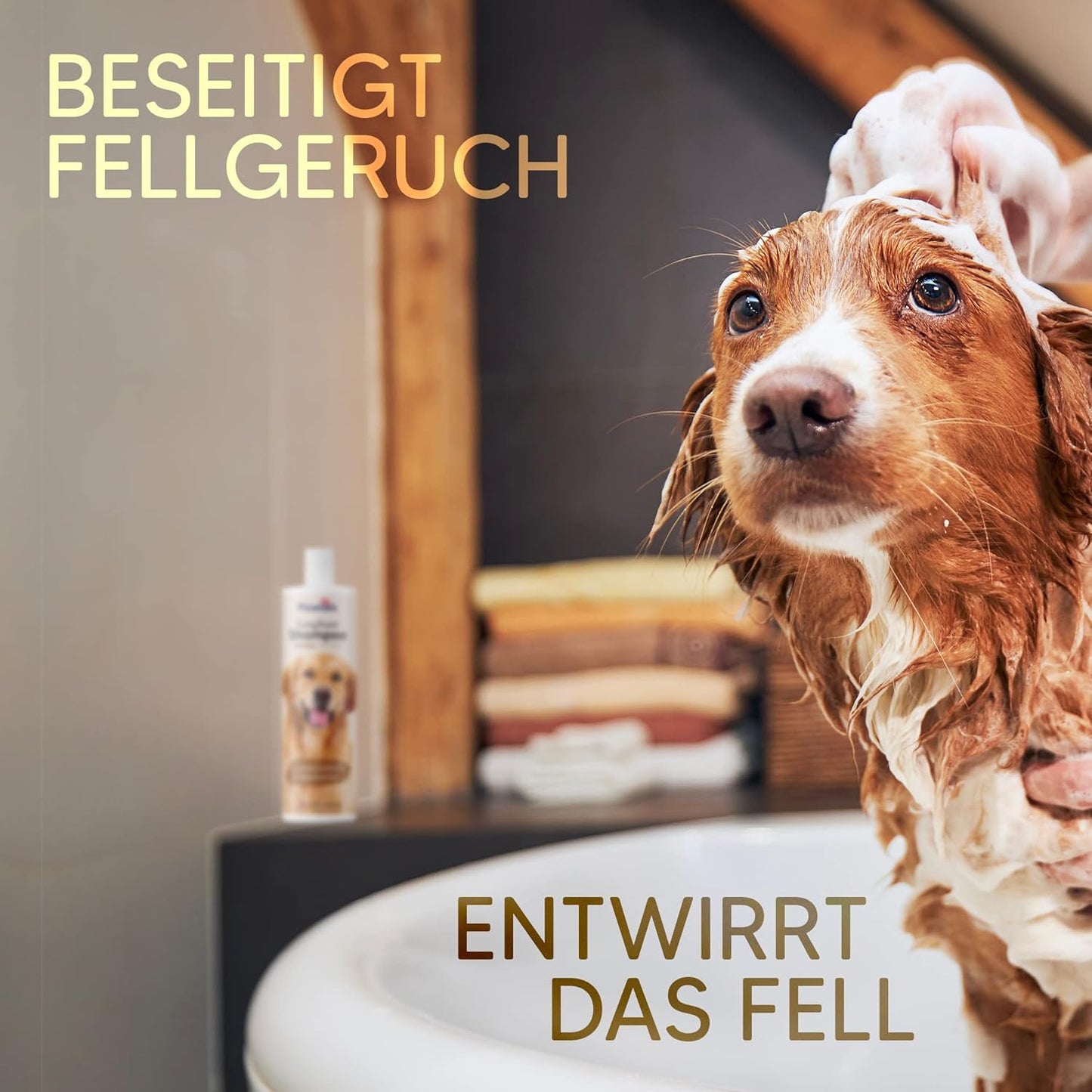 Hundeshampoo Langhaar mit Bio-Arganöl & Biotin, Langhaar