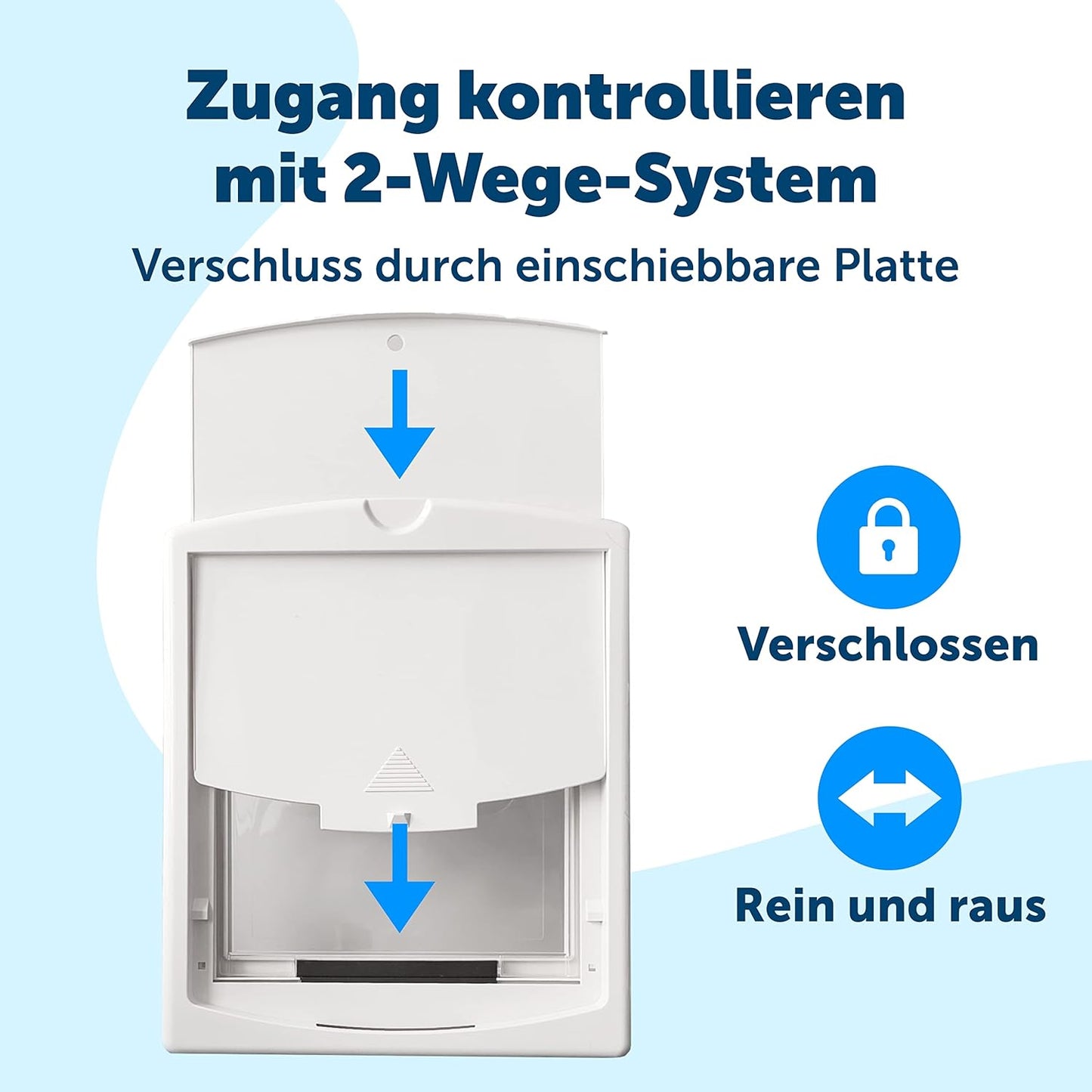 Haustiertüre mit 2 Verschlussoptionen, Klein Braun