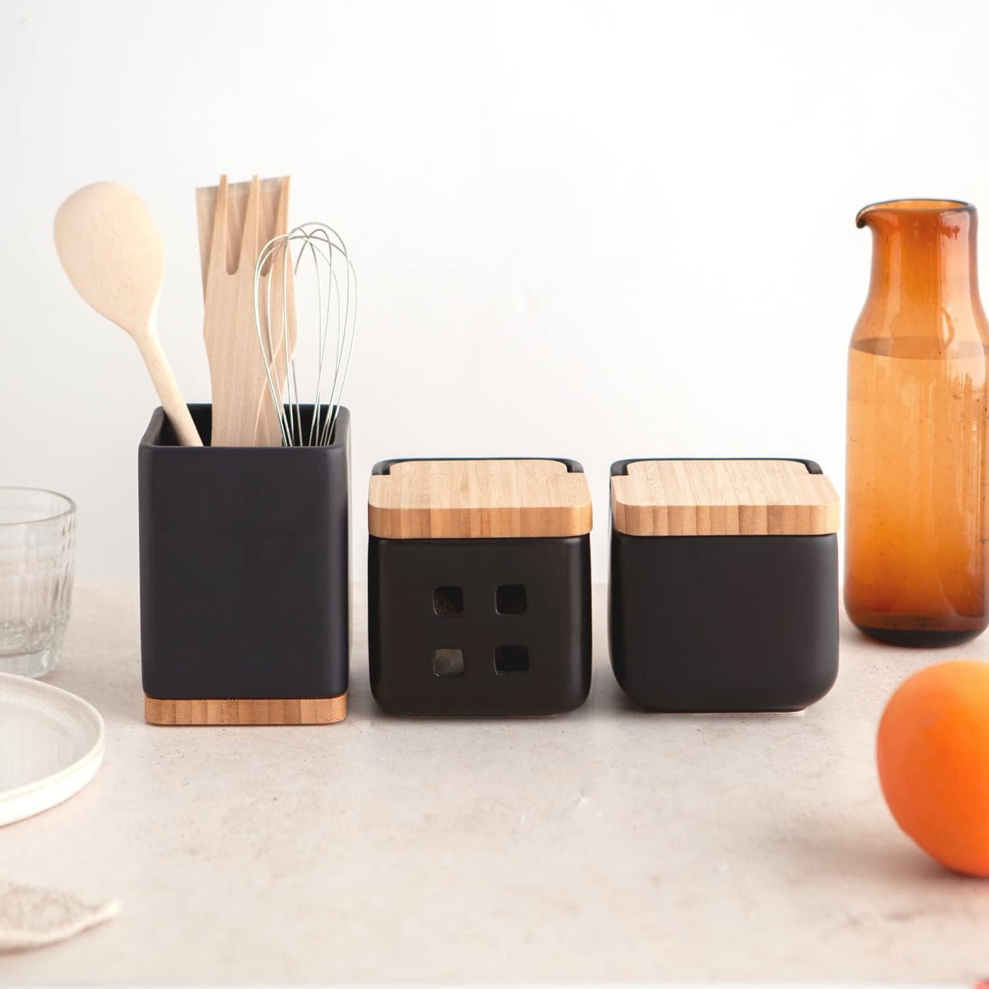 Küchen Organizer Set, Set 3 Schwarz