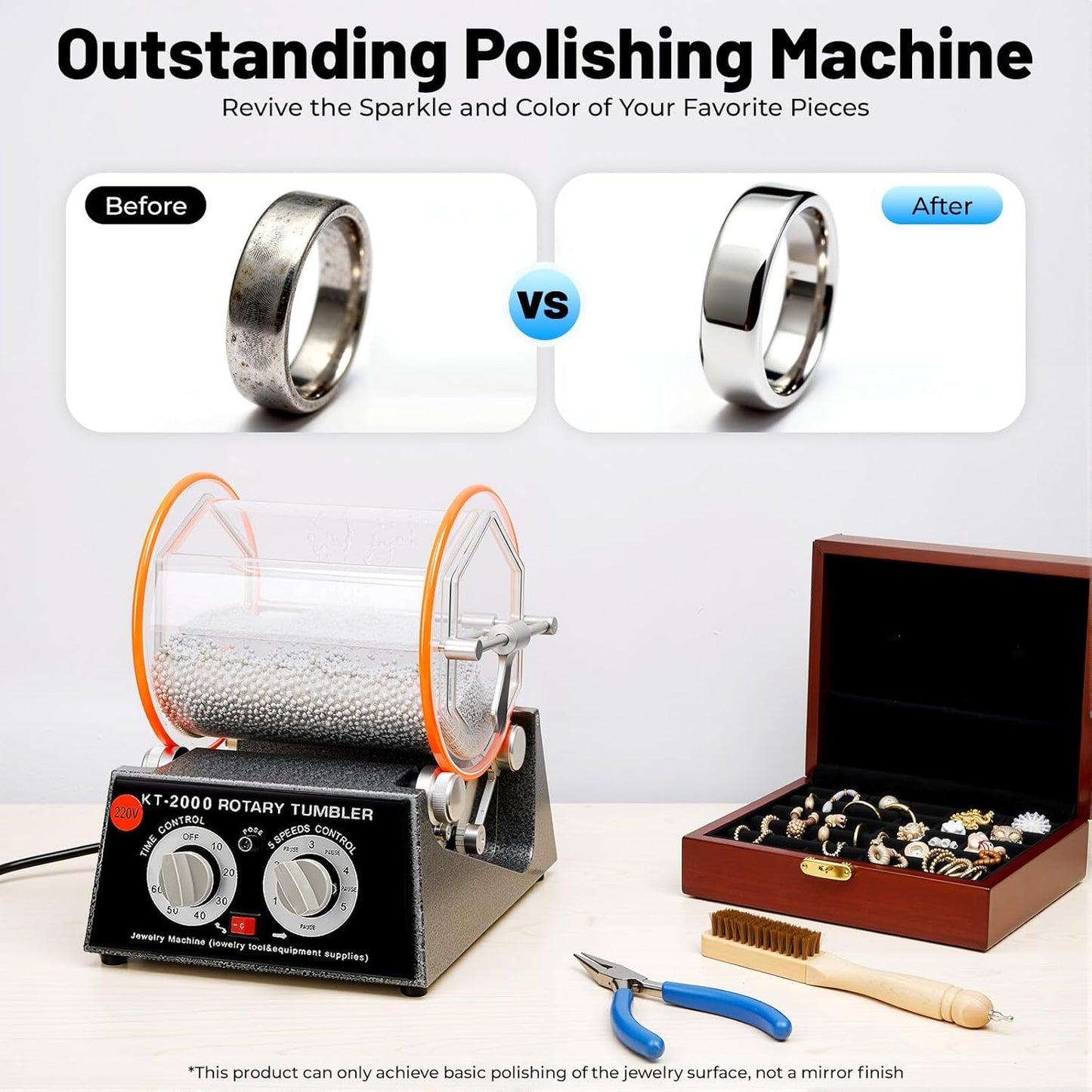 Tisch-Poliermaschine für Schmuck und Münzen