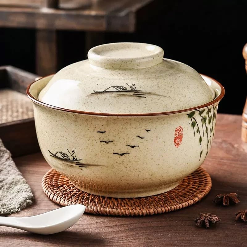 Ramen Schüssel-Set mit Deckel (800ml), Style C