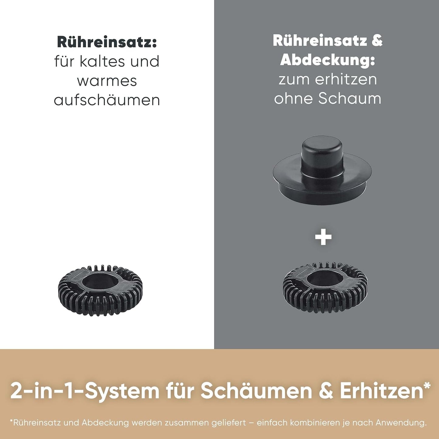 Milchaufschäumer SM 3589, NEU - Induktion, Beige