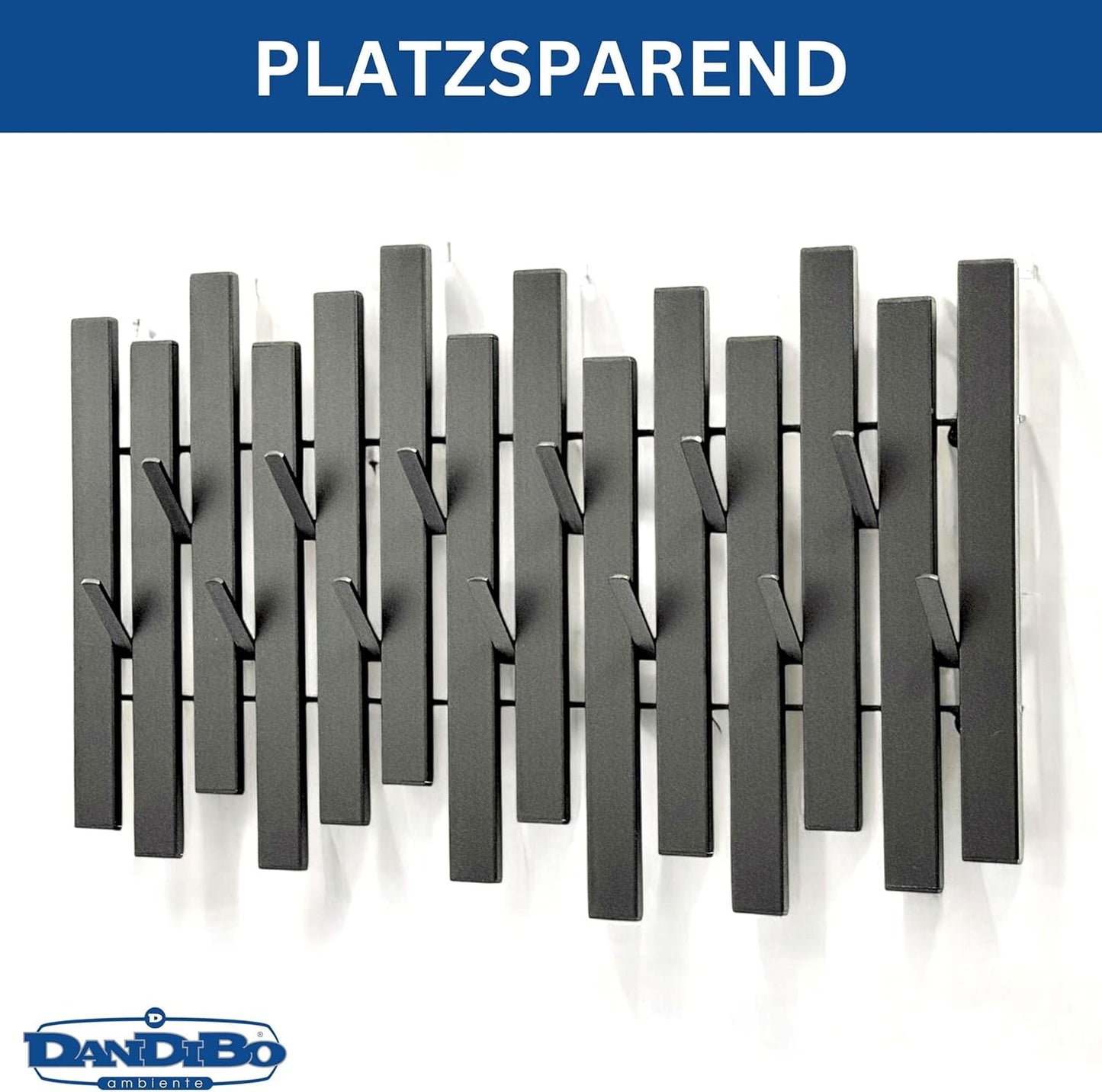 Wandgarderobe mit Hakenleiste