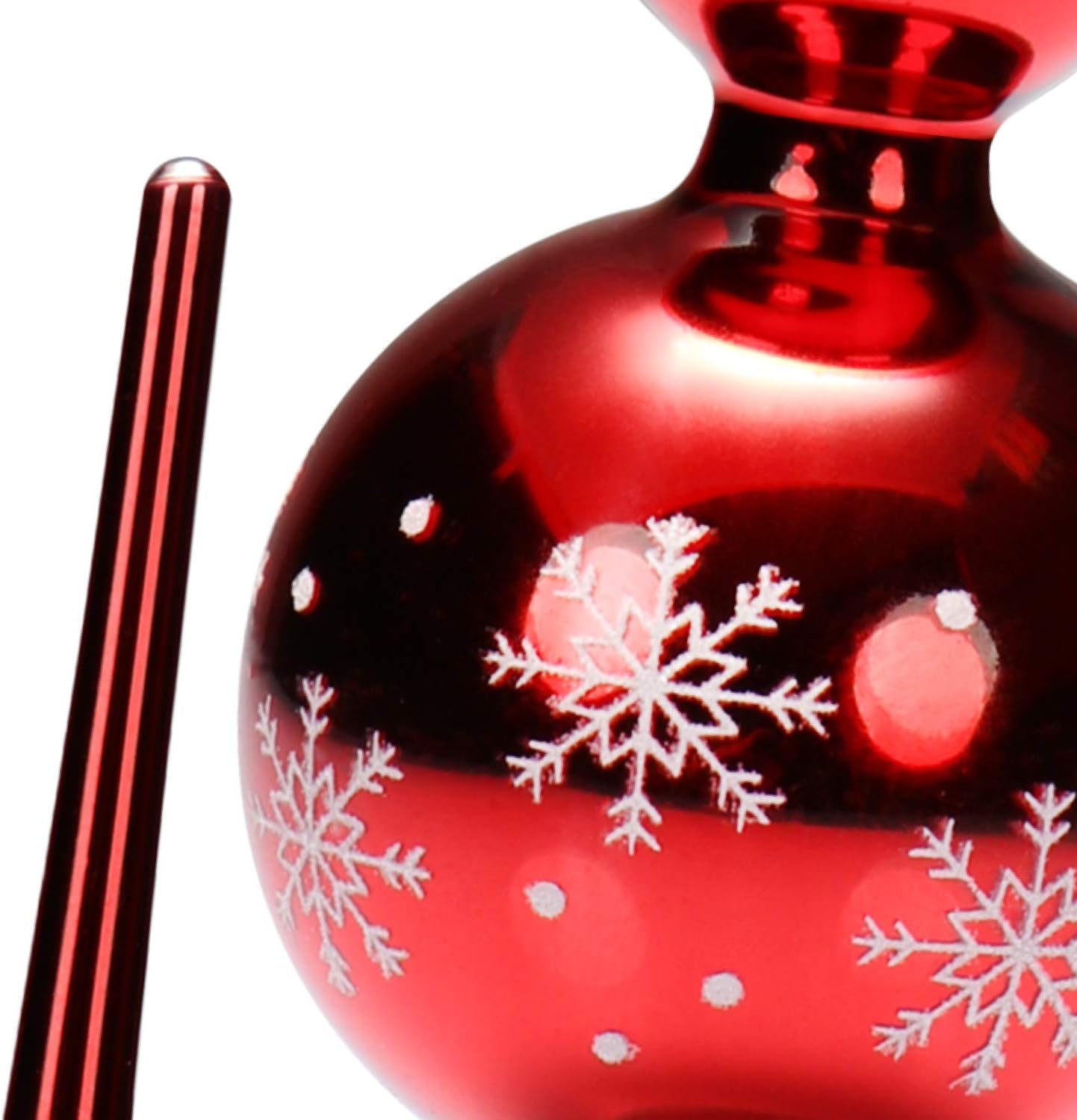 Weihnachtsbaumspitze aus Glas, Rot 28cm, 01 Stück - glänzend