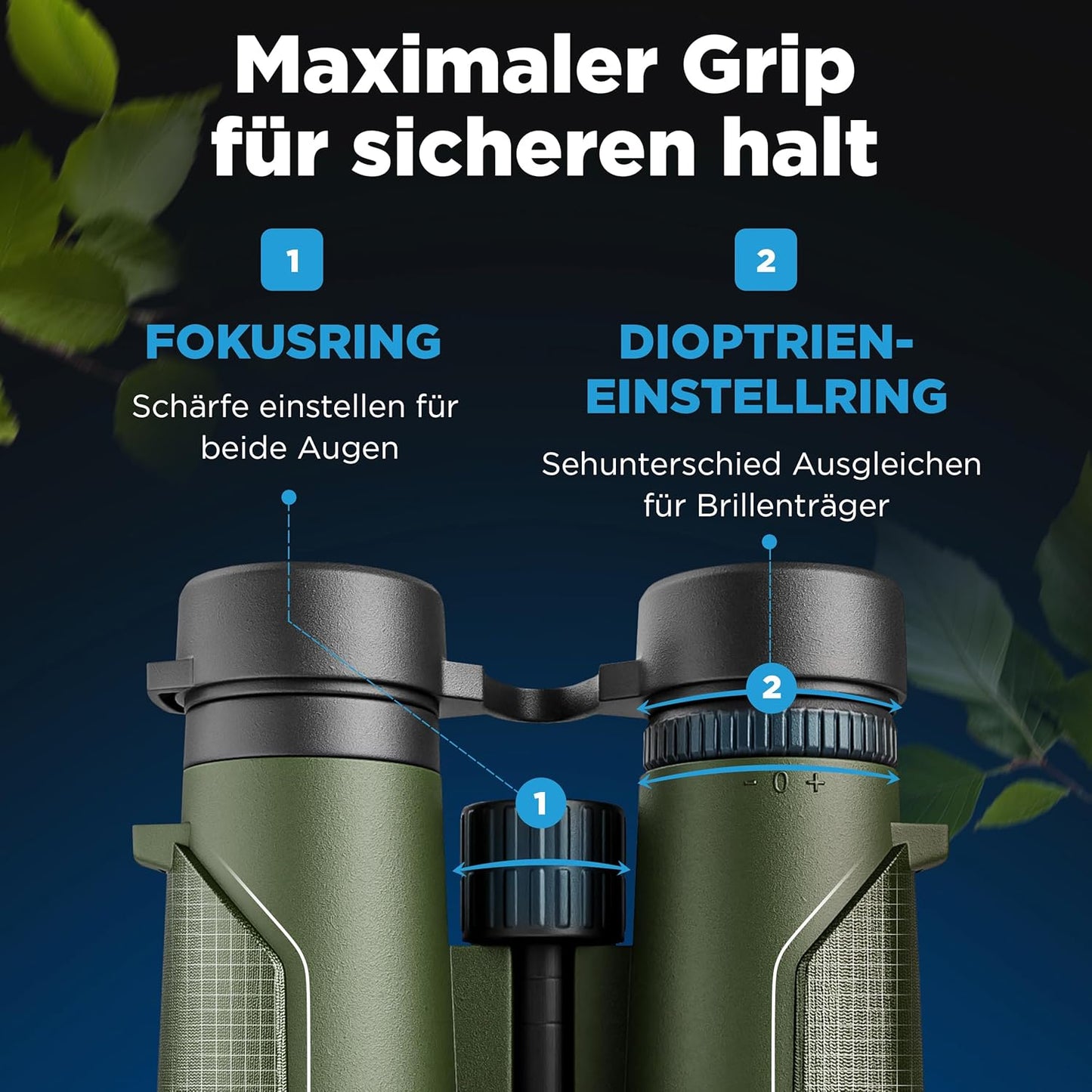 Fernglas 8x42 inkl. Hardcase, 8x42 Grün