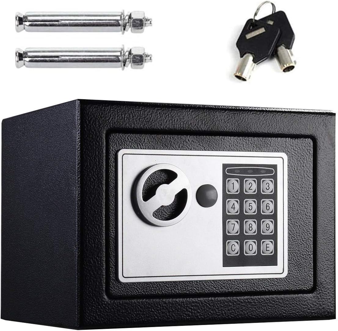 Elektronischer Wandtresor mit Zahlenschloss, 4.6L -Schwarz
