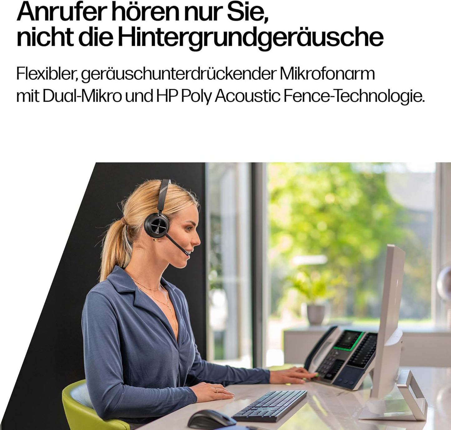 Voyager 4310 UC-Headset mit Ladestation, 2024 Version (USB-C & USB-A)