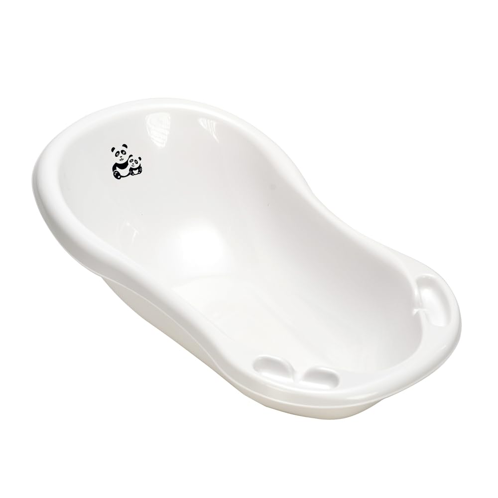 Babywanne mit Panda-Motiv, weiss