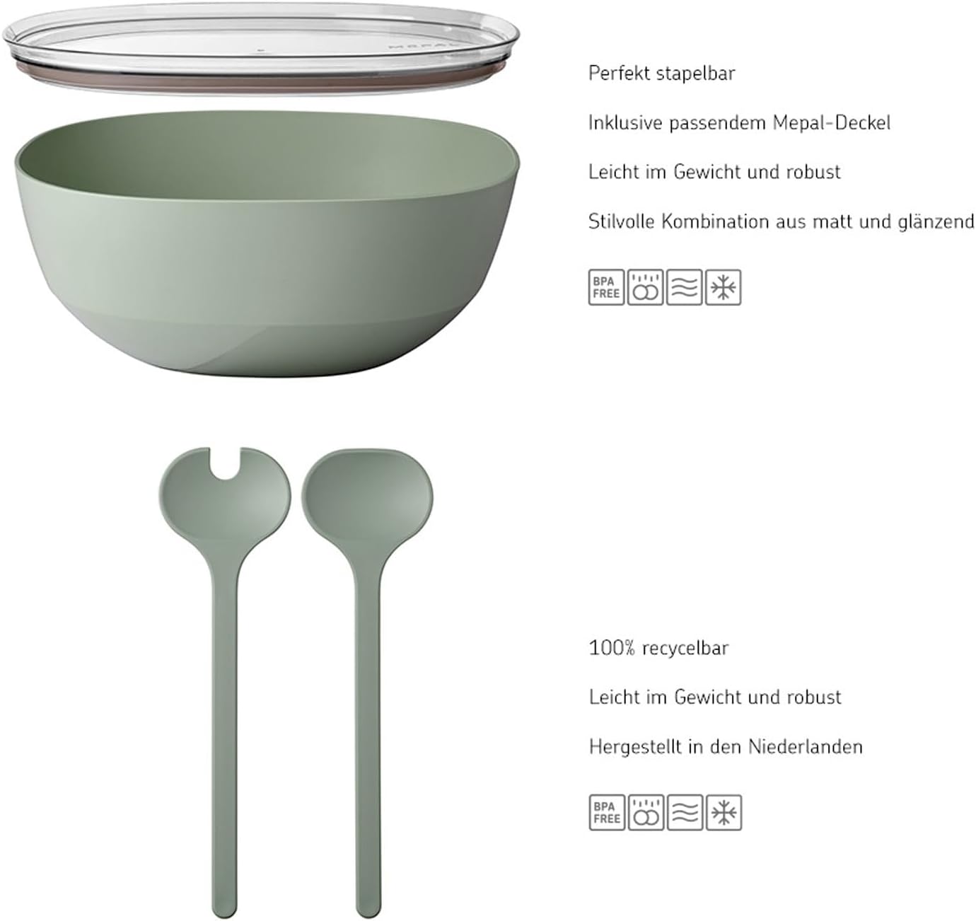 Salat-Set Silueta, Nordic Sage 5000 ml