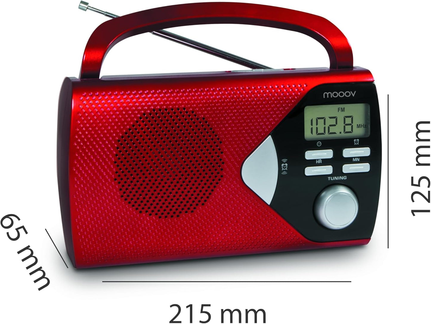 Tragbares Radio - MOOOV 477201, Rot