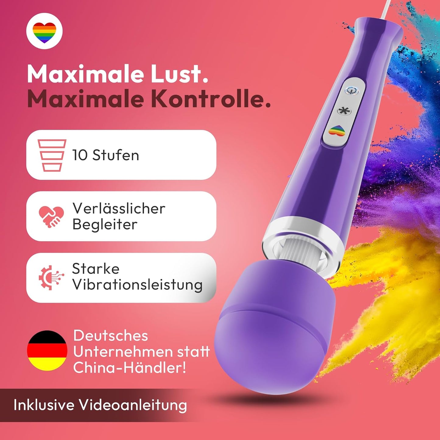 Vibrator mit 20 Modi und 10 Stärken, Lila