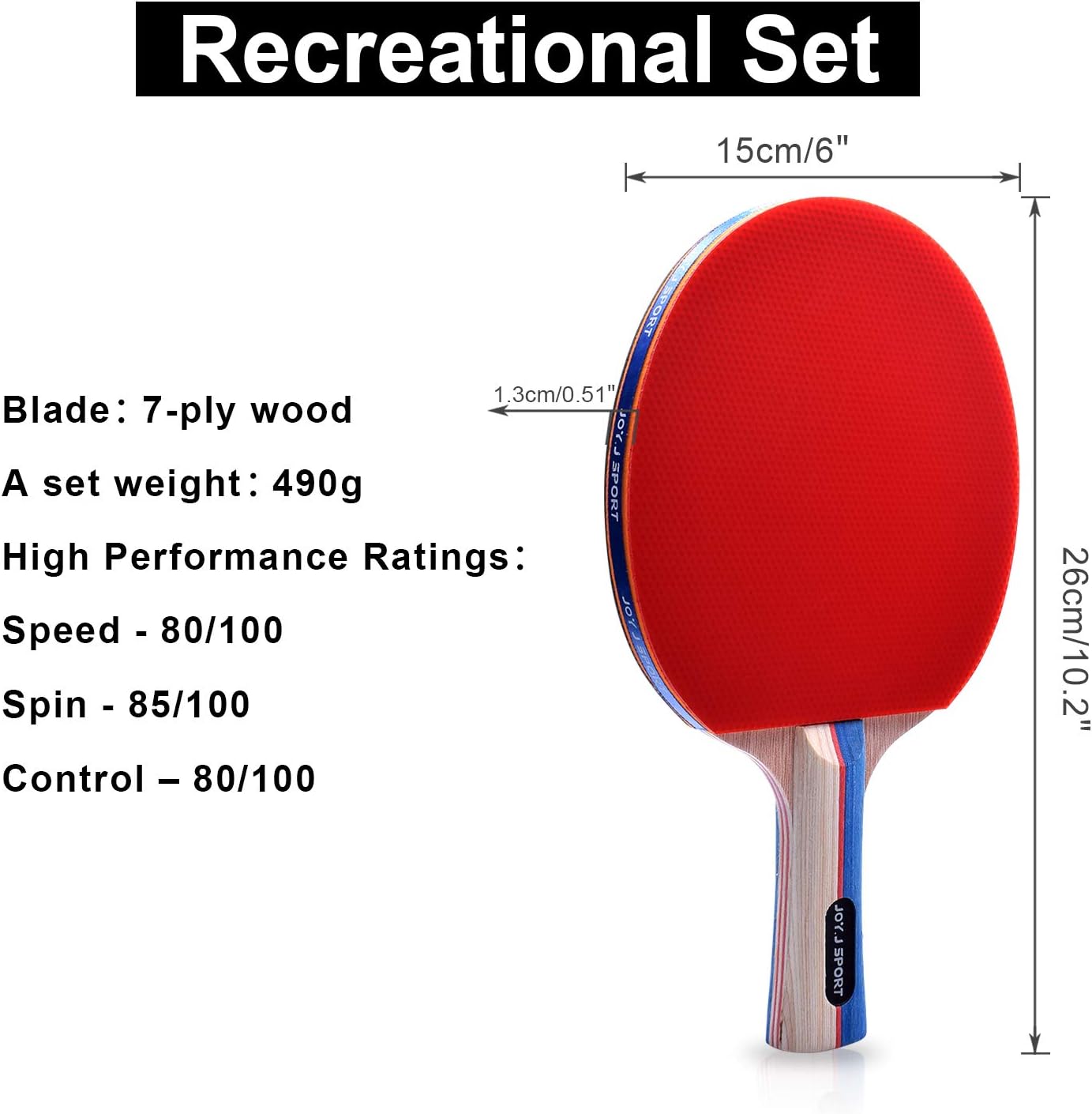 Tischtennisschläger Set, 2 Bats set