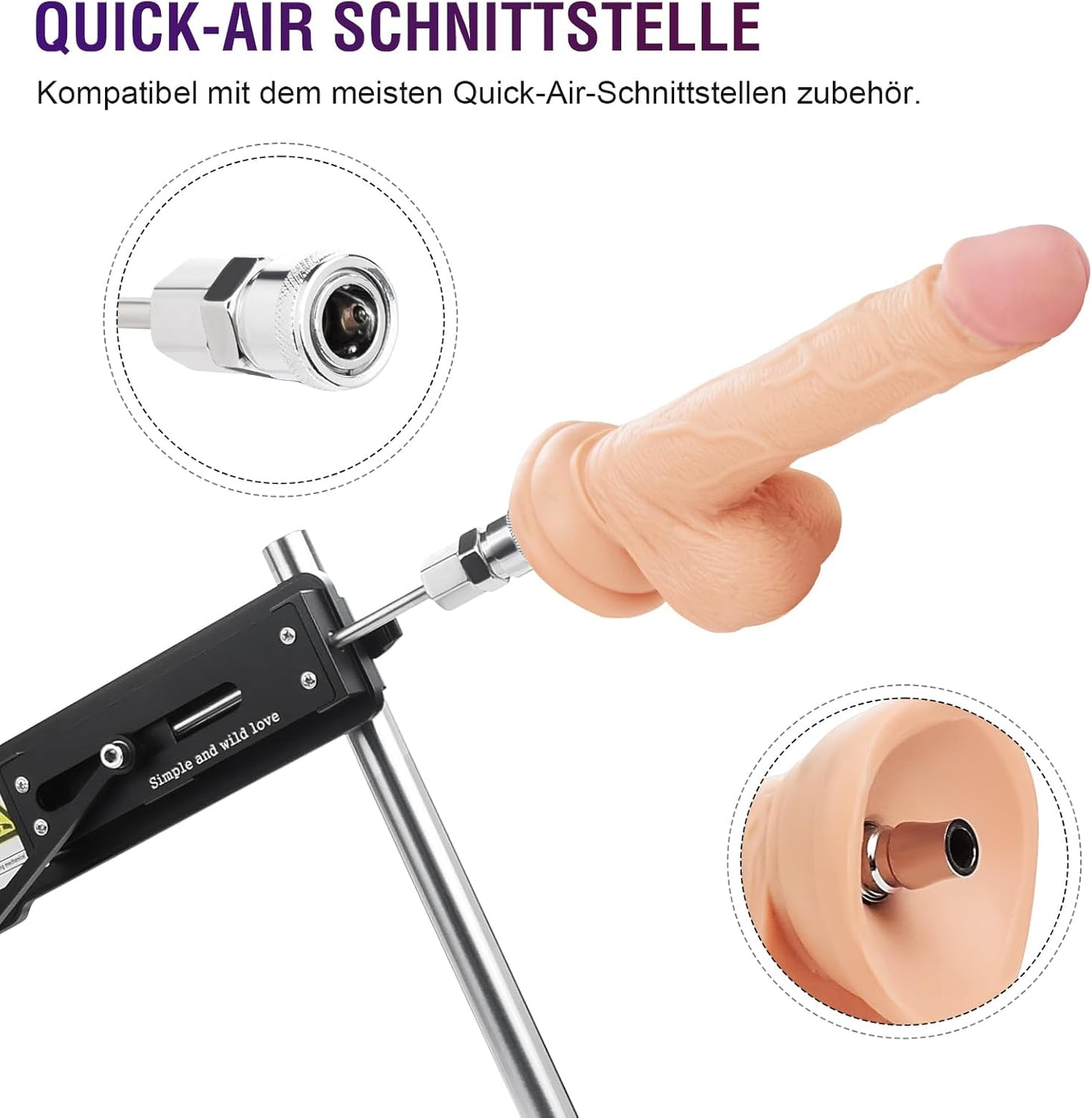 Sexmaschine mit Masturbator für Männer & Frauen