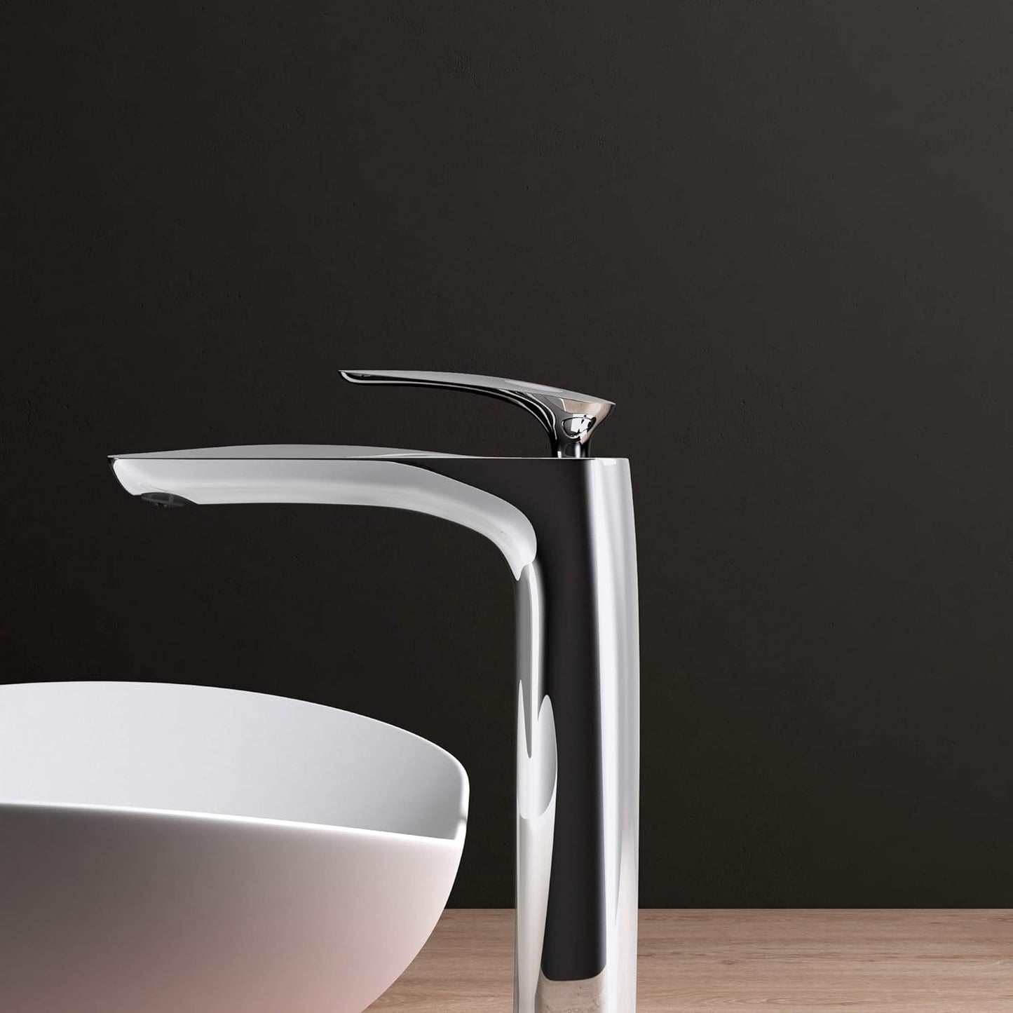 Einhebelmischer Wasserhahn WAM-7201-H, Silber 28 cm