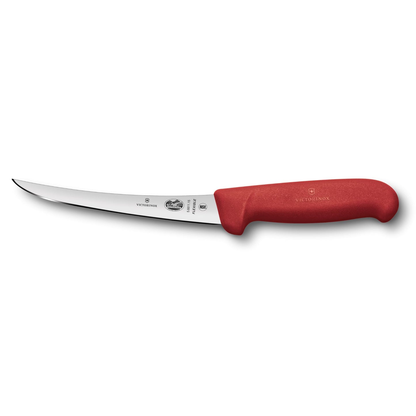 Fibrox Ausbeinmesser mit gebogener Klinge, 15 Cm – Rot