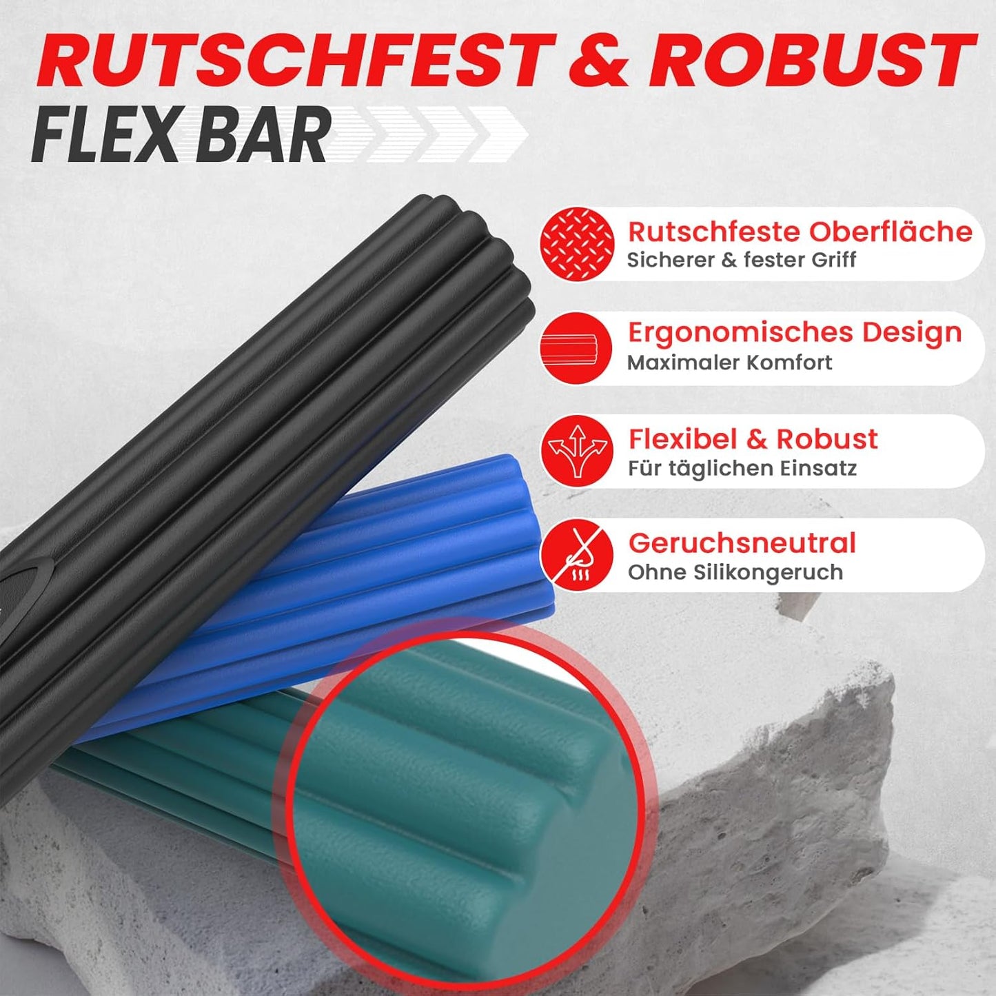 Widerstandsstangen-Set für Griffkraft & Fitness, balu