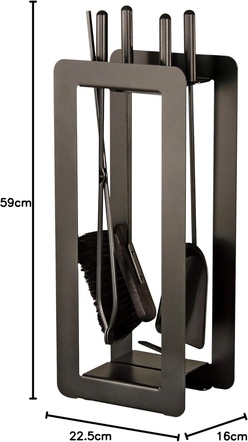 Kaminbesteck-Set, Schwarz
