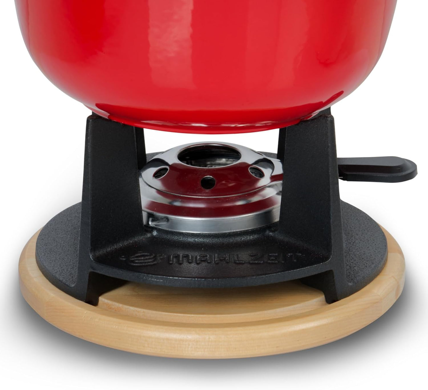 Fondue-Set, Rot / Creme Emailliert