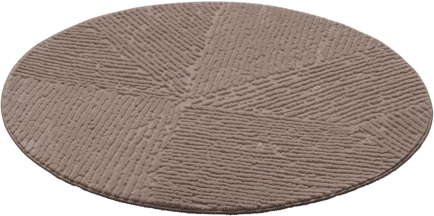 Runder Badematte, rutschfest, Taupe Fresco 120 cm (Rund)