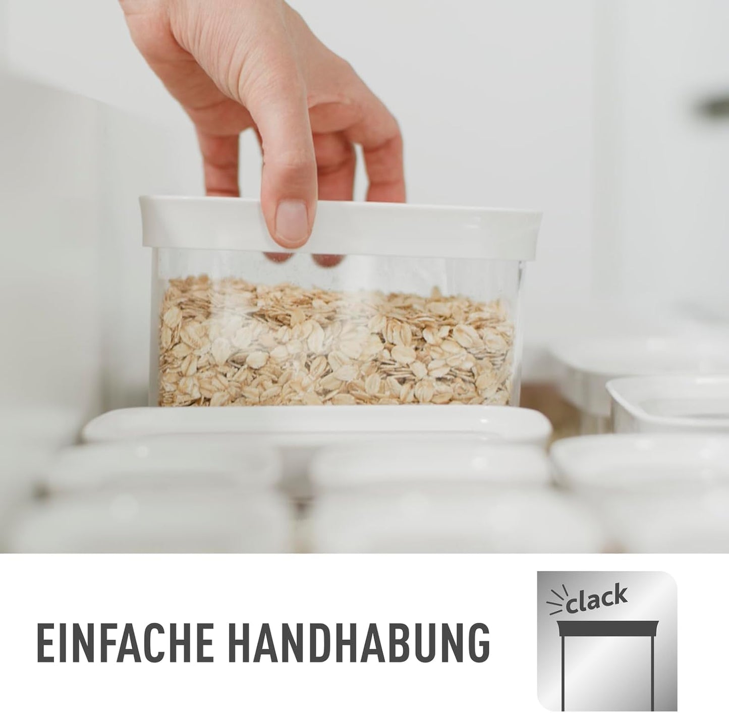 3-teiliges Optima Vorratsdosen-Set, Trockenvorrat 0.45 / 1 / 1.6 L Transparentes