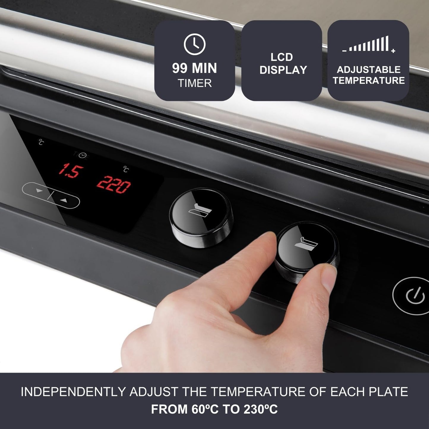 Kontaktgrill BXGR2000E, 2000W | 29x26 cm
