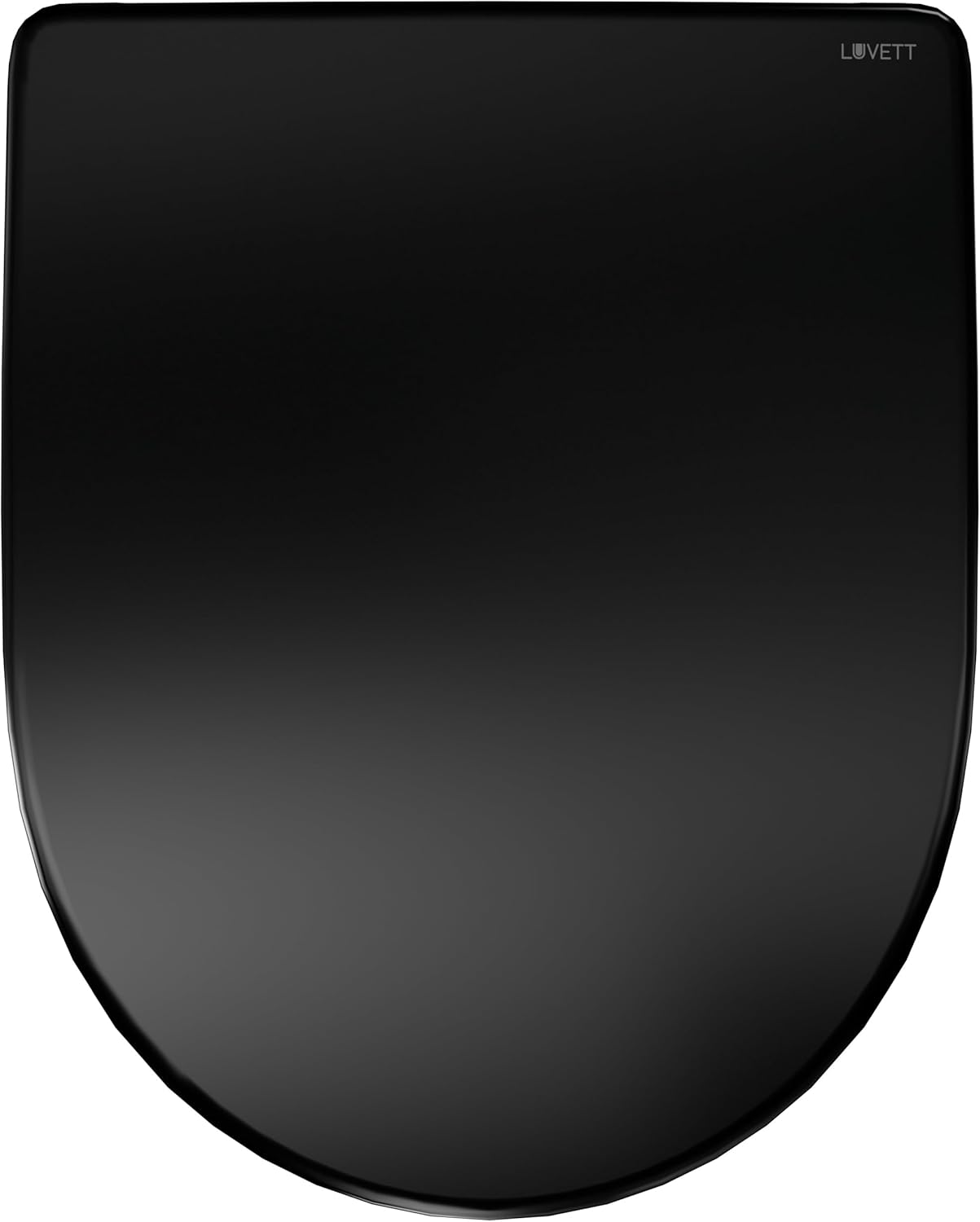 Toilettendeckel D-Form mit Absenkautomatik, Schwarz