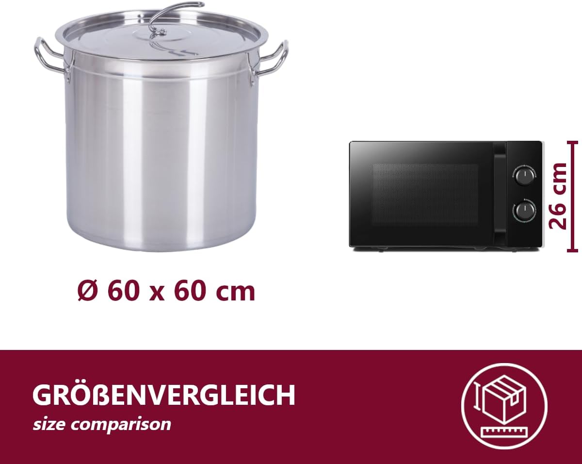 Gastro Suppentopf Edelstahl (170L), 140 Liter
