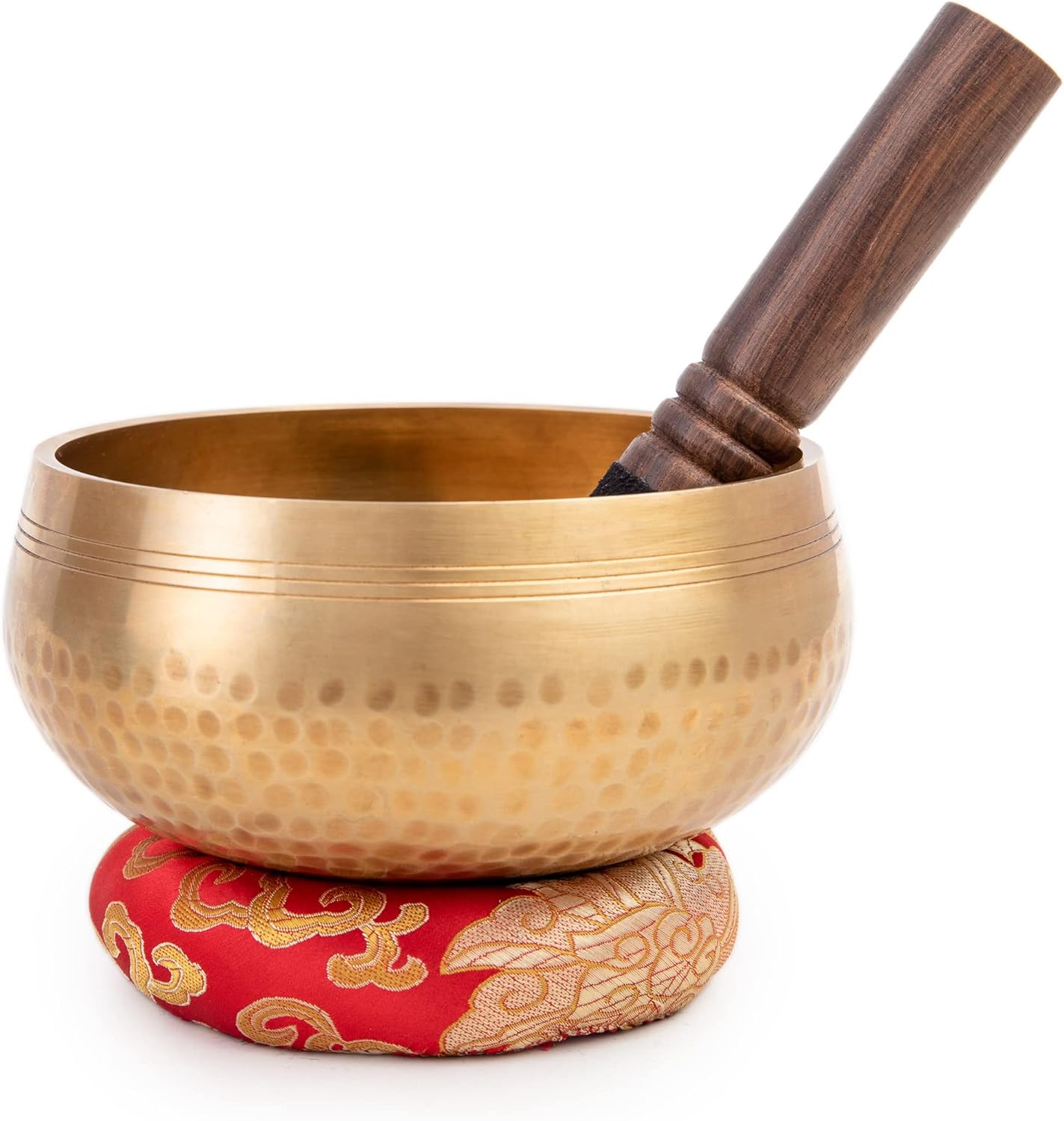 Tibetische Klangschalen Set für Meditation & Yoga, Gold – 5 Zoll